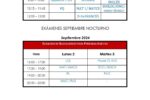 CALENDARIO DE EXÁMENES DE SEPTIEMBRE.