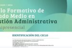 CICLO FORMATIVO DE GRADO MEDIO SEMIPRESENCIAL EN GESTIÓN ADMINISTRATIVA